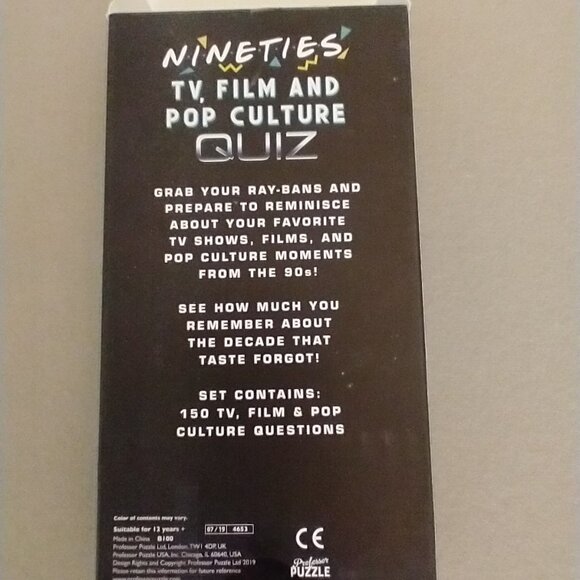 Nineties TV Film and Pop Culture Quiz Game (Ages 12+)  + Foozys sock dog edition - Picture 10 of 12
